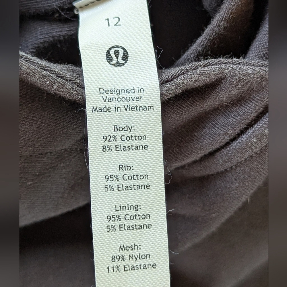 Lululemon OG Scuba Hoodie Pullover Sz 12 | Laidback Streetwear In Black Wash - Picture 9 of 10